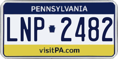 PA license plate LNP2482