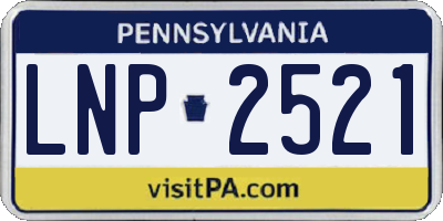 PA license plate LNP2521