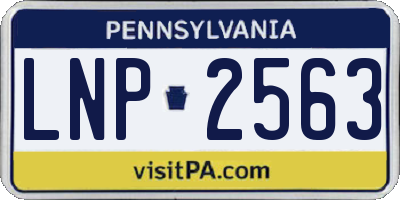 PA license plate LNP2563