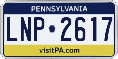 PA license plate LNP2617