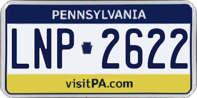 PA license plate LNP2622