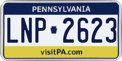 PA license plate LNP2623