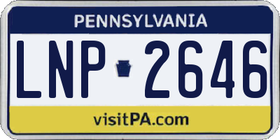 PA license plate LNP2646