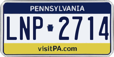 PA license plate LNP2714