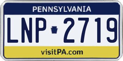 PA license plate LNP2719