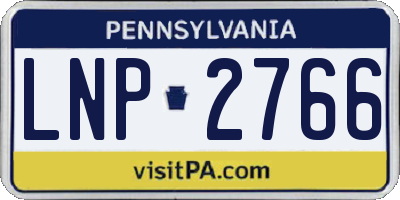 PA license plate LNP2766
