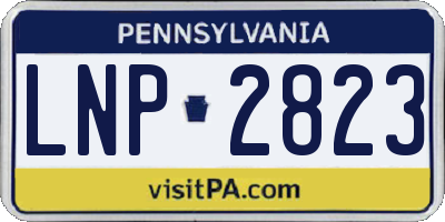 PA license plate LNP2823