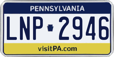 PA license plate LNP2946