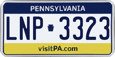 PA license plate LNP3323