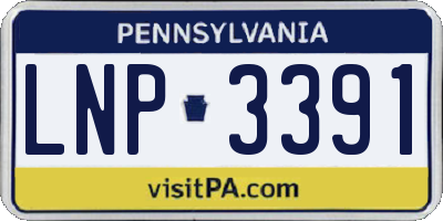 PA license plate LNP3391