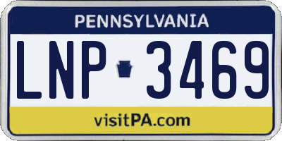 PA license plate LNP3469