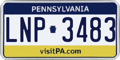 PA license plate LNP3483