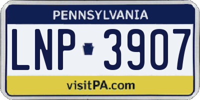 PA license plate LNP3907