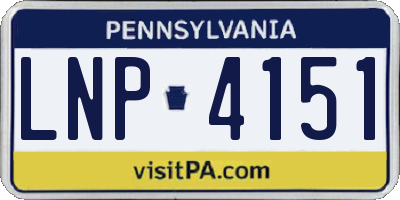 PA license plate LNP4151