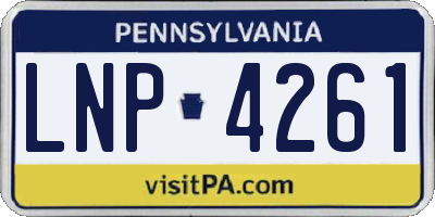 PA license plate LNP4261