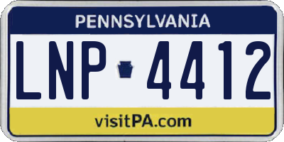 PA license plate LNP4412
