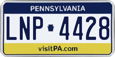 PA license plate LNP4428