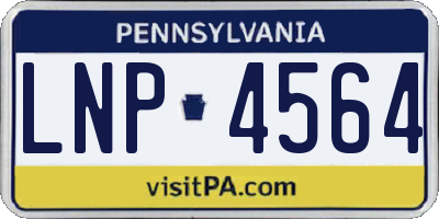 PA license plate LNP4564
