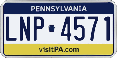 PA license plate LNP4571