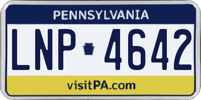 PA license plate LNP4642