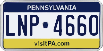 PA license plate LNP4660