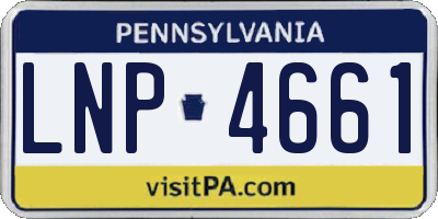 PA license plate LNP4661