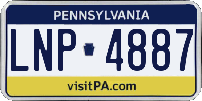 PA license plate LNP4887