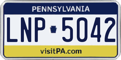 PA license plate LNP5042