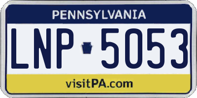 PA license plate LNP5053