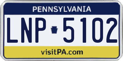 PA license plate LNP5102