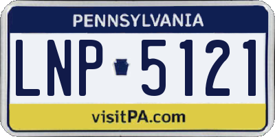 PA license plate LNP5121