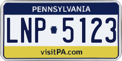 PA license plate LNP5123