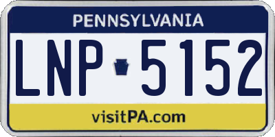 PA license plate LNP5152