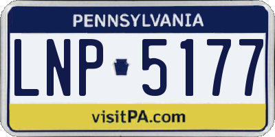 PA license plate LNP5177