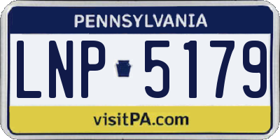 PA license plate LNP5179