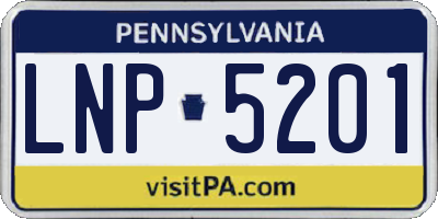 PA license plate LNP5201