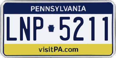 PA license plate LNP5211