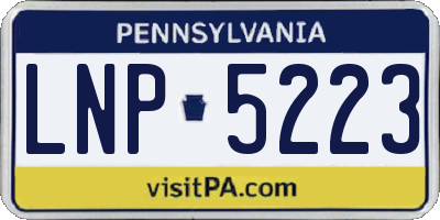 PA license plate LNP5223