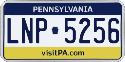 PA license plate LNP5256