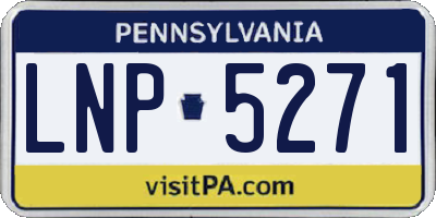 PA license plate LNP5271