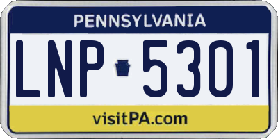 PA license plate LNP5301