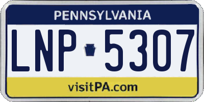 PA license plate LNP5307