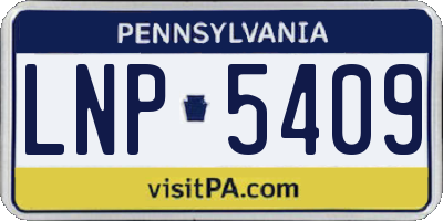 PA license plate LNP5409