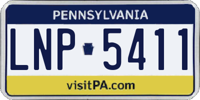 PA license plate LNP5411