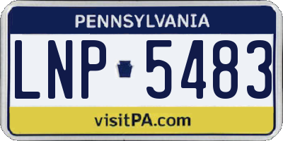 PA license plate LNP5483