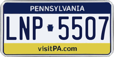 PA license plate LNP5507