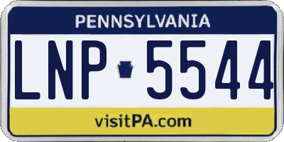 PA license plate LNP5544
