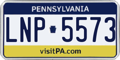 PA license plate LNP5573