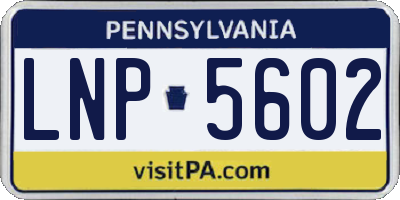 PA license plate LNP5602