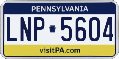 PA license plate LNP5604